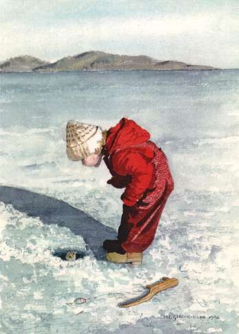 Åsa fishing on the ice